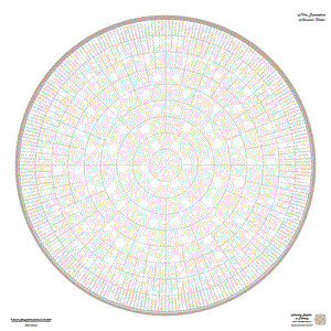 9 Generation Blank Genealogy Chart - Crochet Background 2